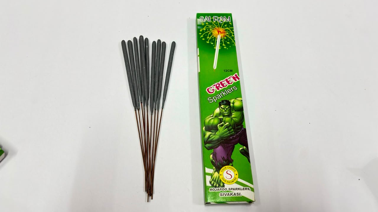 12 cm Green Sparklers