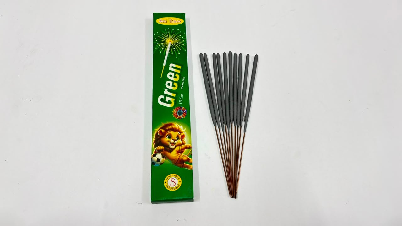 15 cm Green Sparklers